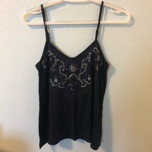 Hollister- Navy/Sparkly Tank
